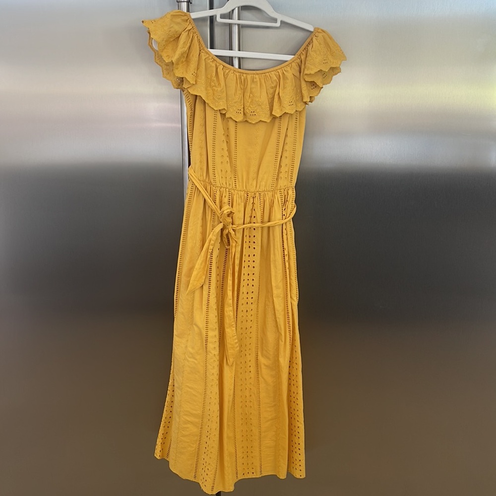 Zara Yellow off the shoulder dress